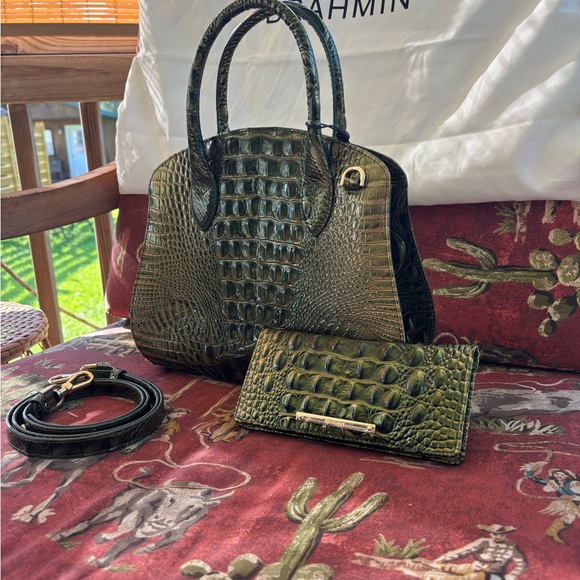 Brahmin Olive Crocodile Embossed Clutch - Picture 2 of 4